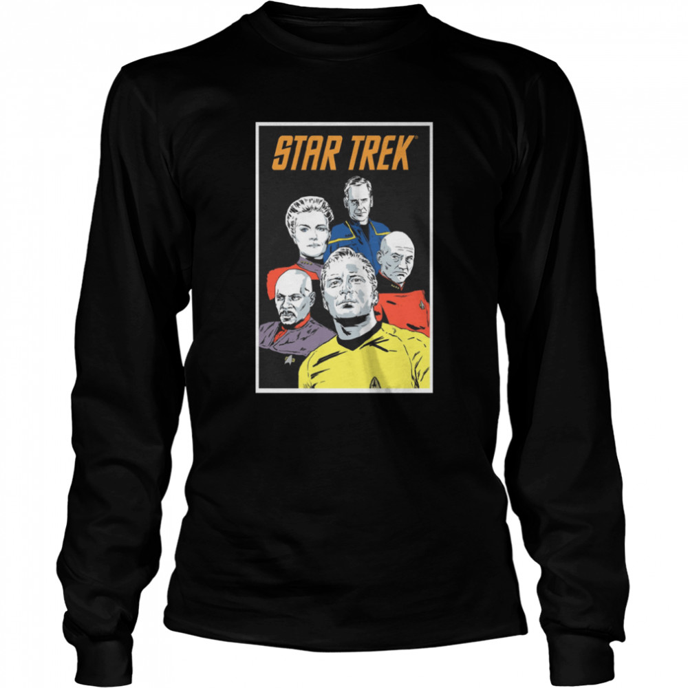 Animated Design Star Trek Characters shirt Long Sleeved T-shirt