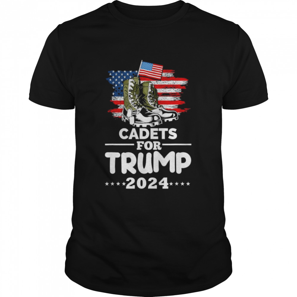 Donald Trump 2024 for Cadets Patriotic Election T-Shirt